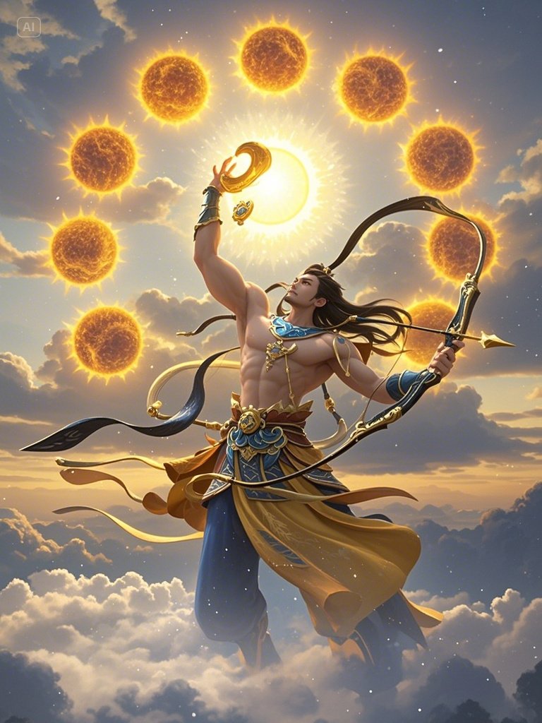 后羿射日图片-后羿射日图片简单好看 后羿射日图片-后羿射日图片简单好看